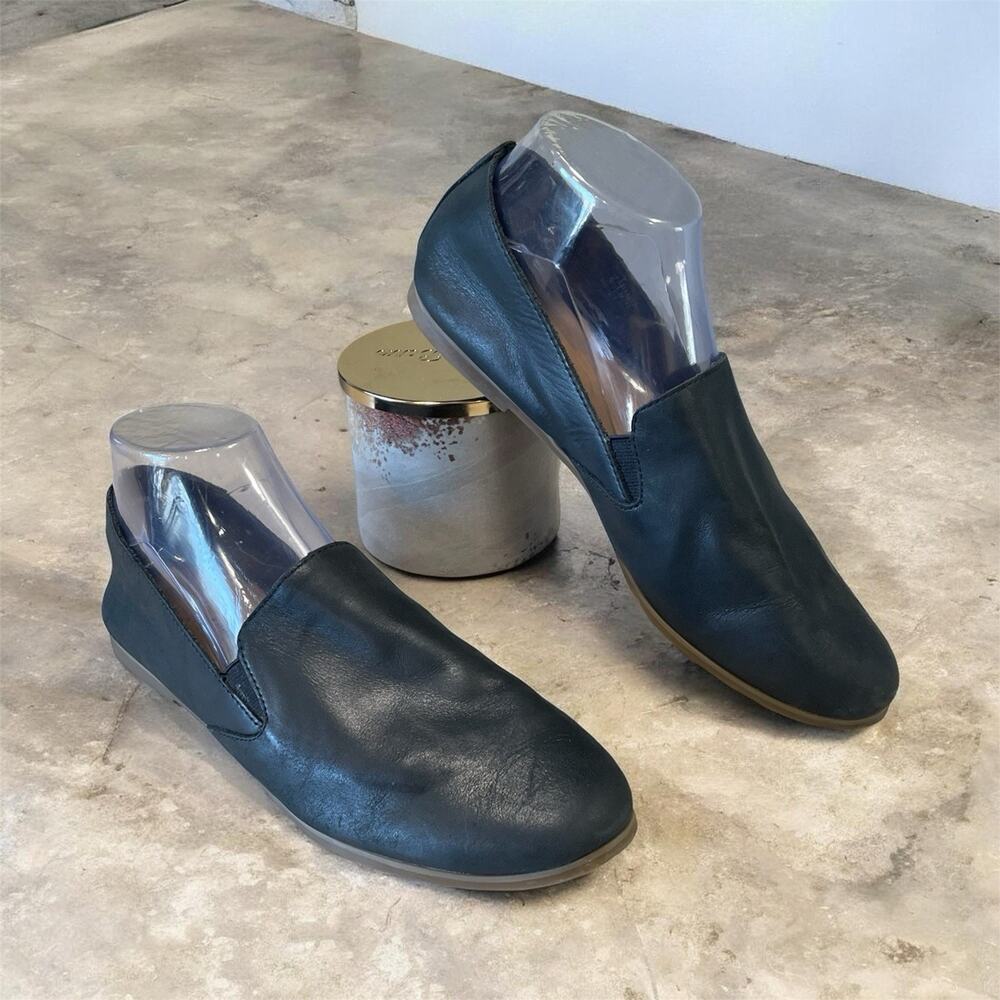 Lucky Brand Women’s Size 9.5 Charsa 2 Black Leather Slip-On Loafer Flats